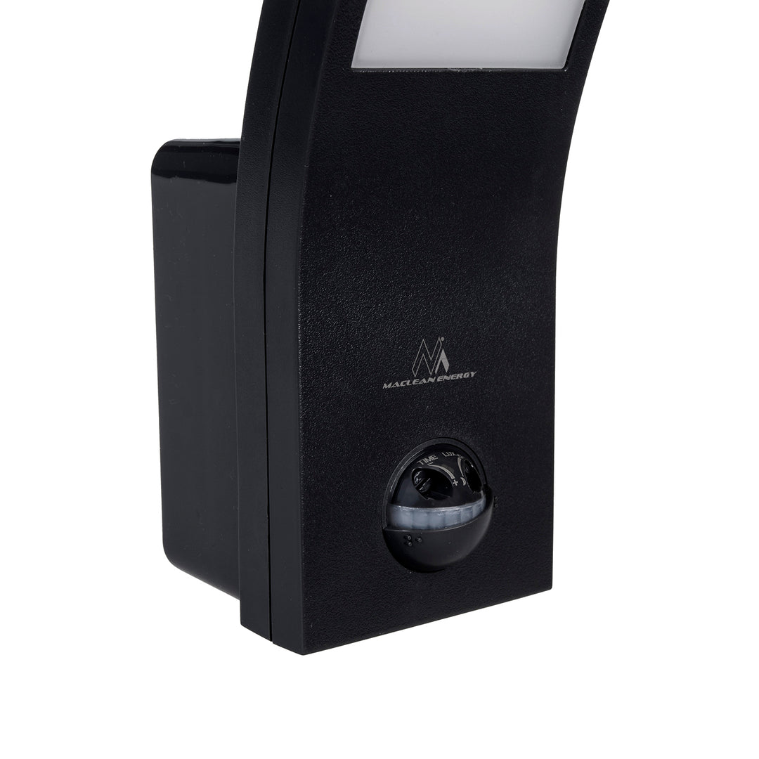 Maclean LED lampa s detektorom pohybu, PIR senzor, čierna, 10W, IP54, 750lm, neutrálna biela (4000K) MCE244 B, 2 ks