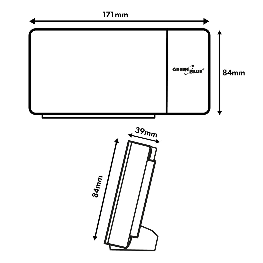 Digitálne LED rádiobudík s projektorom GreenBlue, FM rádiom, budíkom, 12/24 hodinami, 5V DC USB napájaním + CR2032, GB172