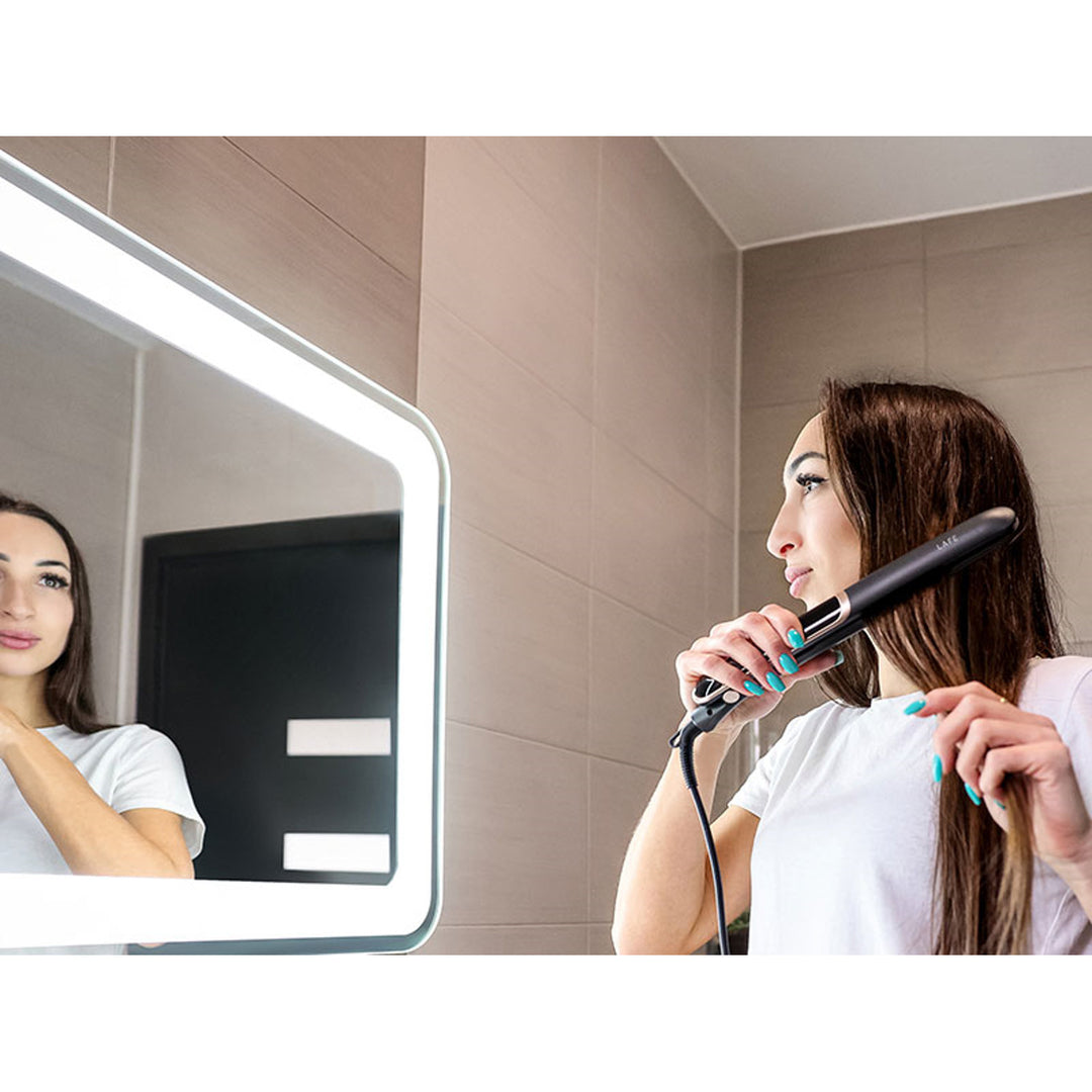 Žehlička na vyrovnávanie vlasov s reguláciou teploty LAFE, 35 W, keramický poťah, žehlička na vyrovnávanie vlasov Sleek & Shine