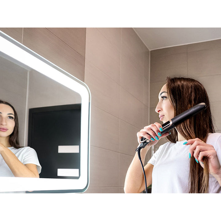 Žehlička na vyrovnávanie vlasov s reguláciou teploty LAFE, 35 W, keramický poťah, žehlička na vyrovnávanie vlasov Sleek & Shine
