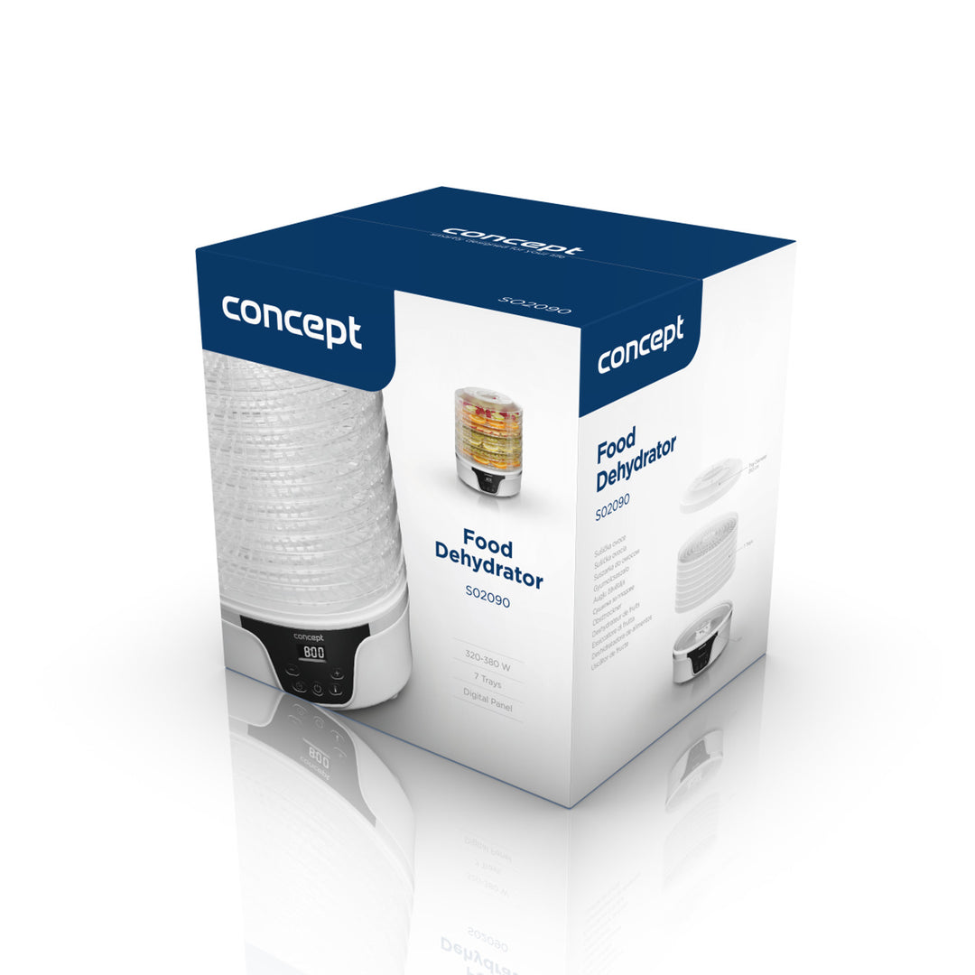 Sušička húb, ovocia a byliniek Concept, 380 W, 7 sít, digitálne ovládanie, SO2090