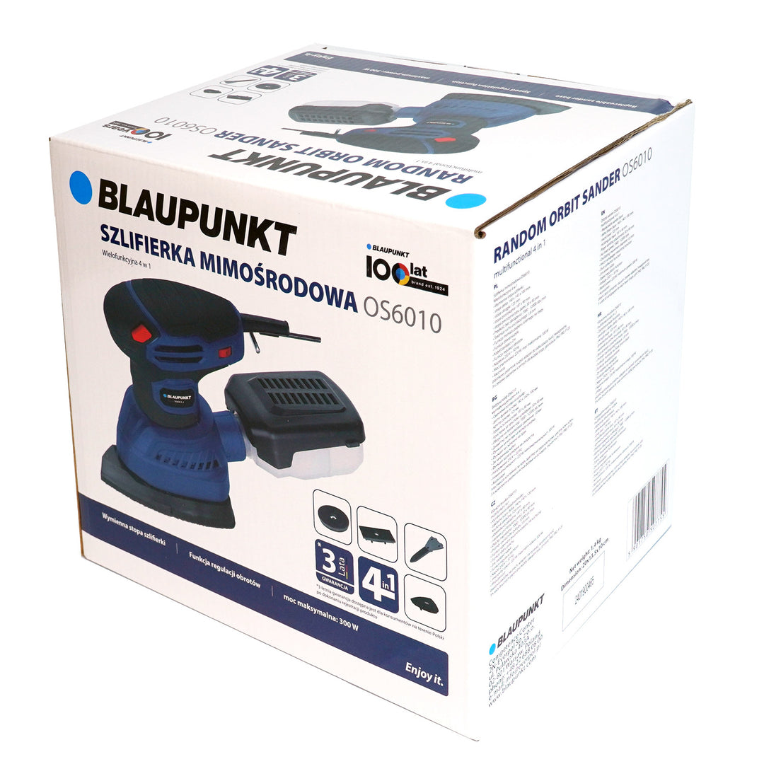 Brúska Blaupunkt, 300 W, vymeniteľné brúsne podložky, oscilačný priemer 1,8 mm, OS6010