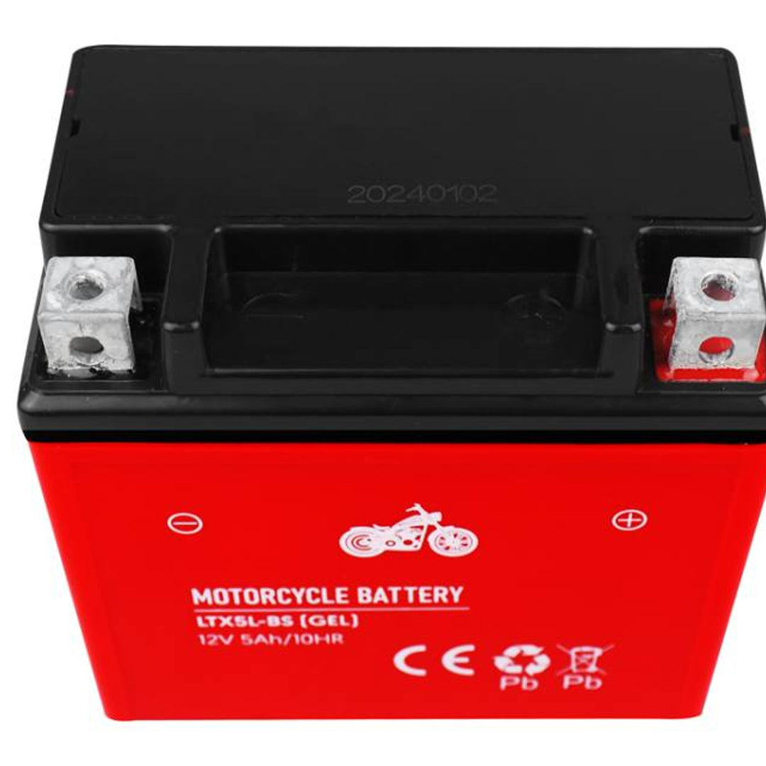 Gélová batéria Lamex, pre motocykle, 12V, 5Ah, LTX5L-BS