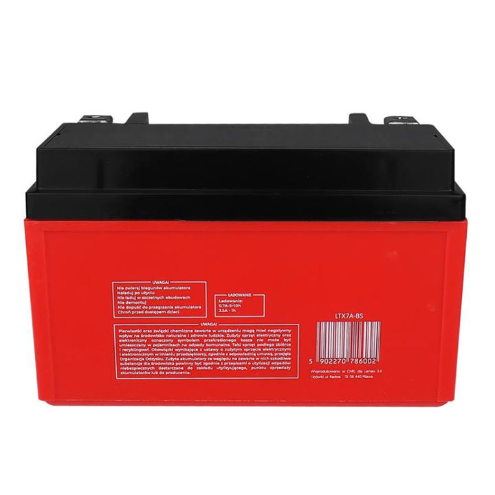 Gélová batéria Lamex, pre motocykle, 12V, 7Ah, LTX7A-BS