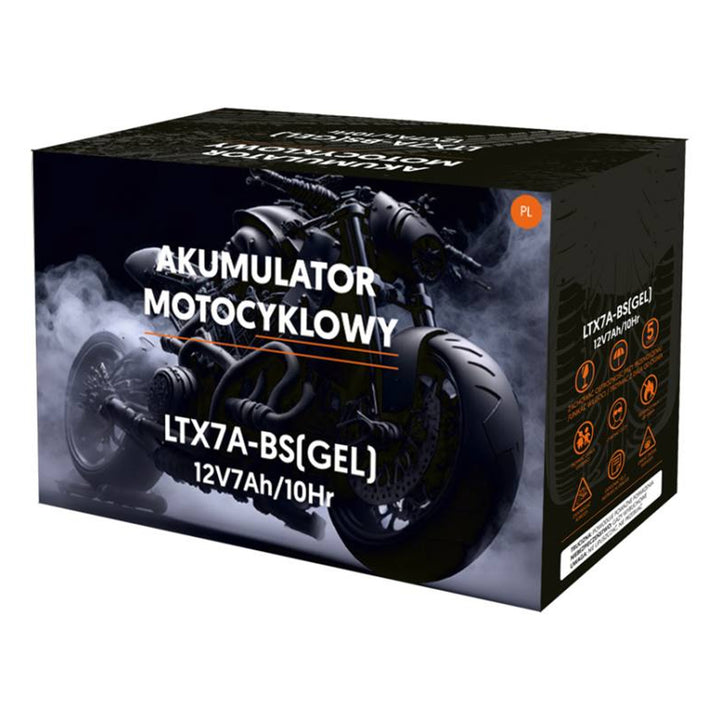 Gélová batéria Lamex, pre motocykle, 12V, 7Ah, LTX7A-BS