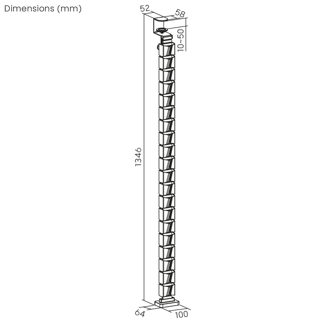 Herný stôl s policou na monitor NanoRS, max. 50 kg, výška 850 mm, čierny, RS170+Rozvádzač káblov / mriežka na stôl Nano RS, 1345 mm, čierna a červená, RS125