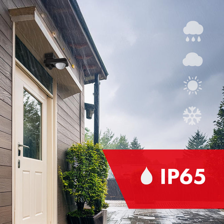 Detektor pohybu Maclean PIR, infračervený, IP65, max. 2000 W, čierny, MCE243 B, 2 kusy