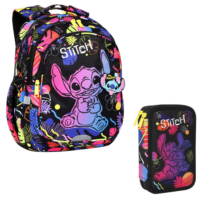 19 L Coolpack Jerry DISNEY STITCH školský batoh čierny + Coolpack penál, dvojkomorový, vybavený, Stitch, Jumper 2