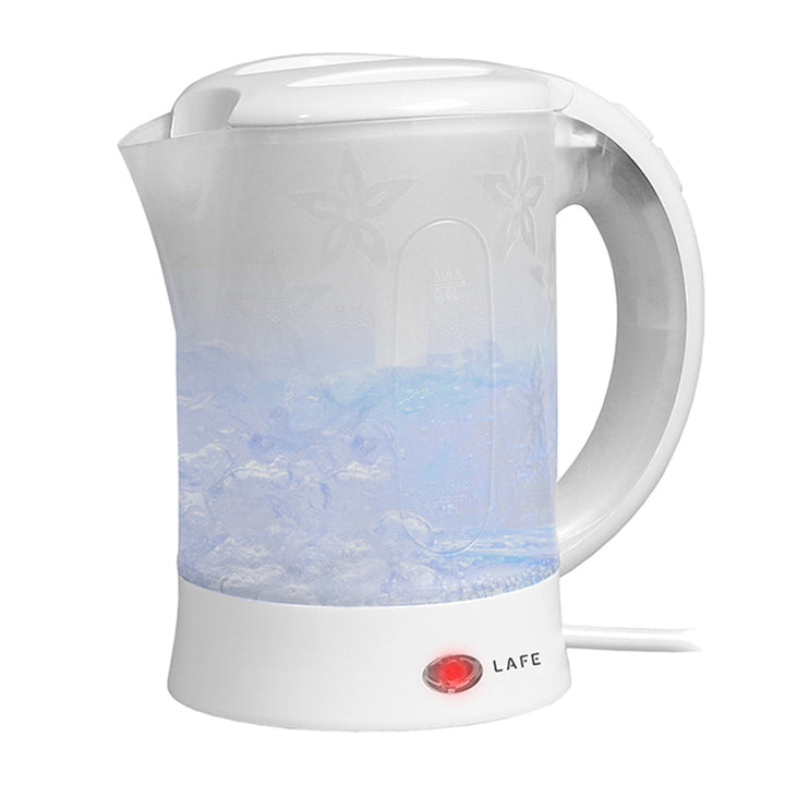 Rýchlovarná kanvica Lafe, turistická, 600 W, objem 0,6 l, 2 šálky, 2 lyžice, biela, Scandi
