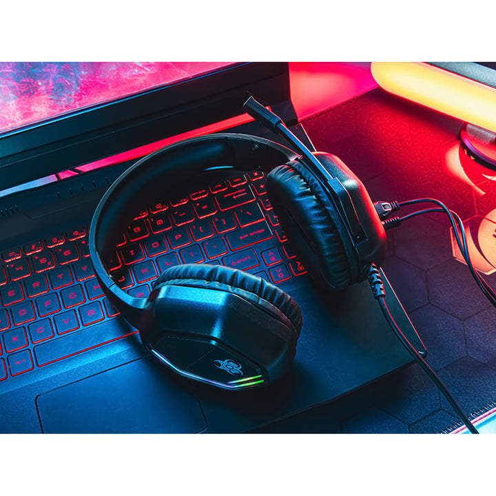 Herné slúchadlá Tracer, podsvietenie RGB, skladací mikrofón, Gamezone GZ X3