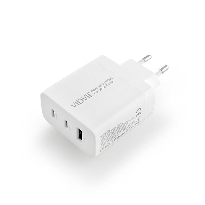 Sieťová nabíjačka VIDVIE, 3A, 65W, 2x USB-C, 1x USB, kábel USB-C/USB-C, PLE262