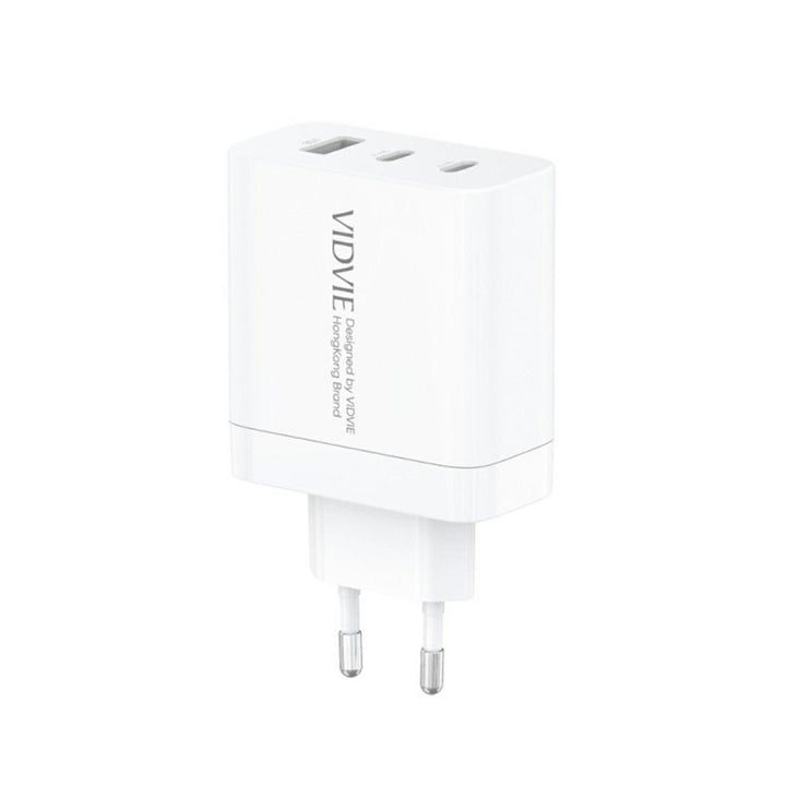 Sieťová nabíjačka VIDVIE, 3A, 65W, 2x USB-C, 1x USB, kábel USB-C/USB-C, PLE262