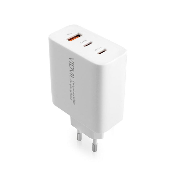 Sieťová nabíjačka VIDVIE, 3A, 65W, 2x USB-C, 1x USB, kábel USB-C/USB-C, PLE262