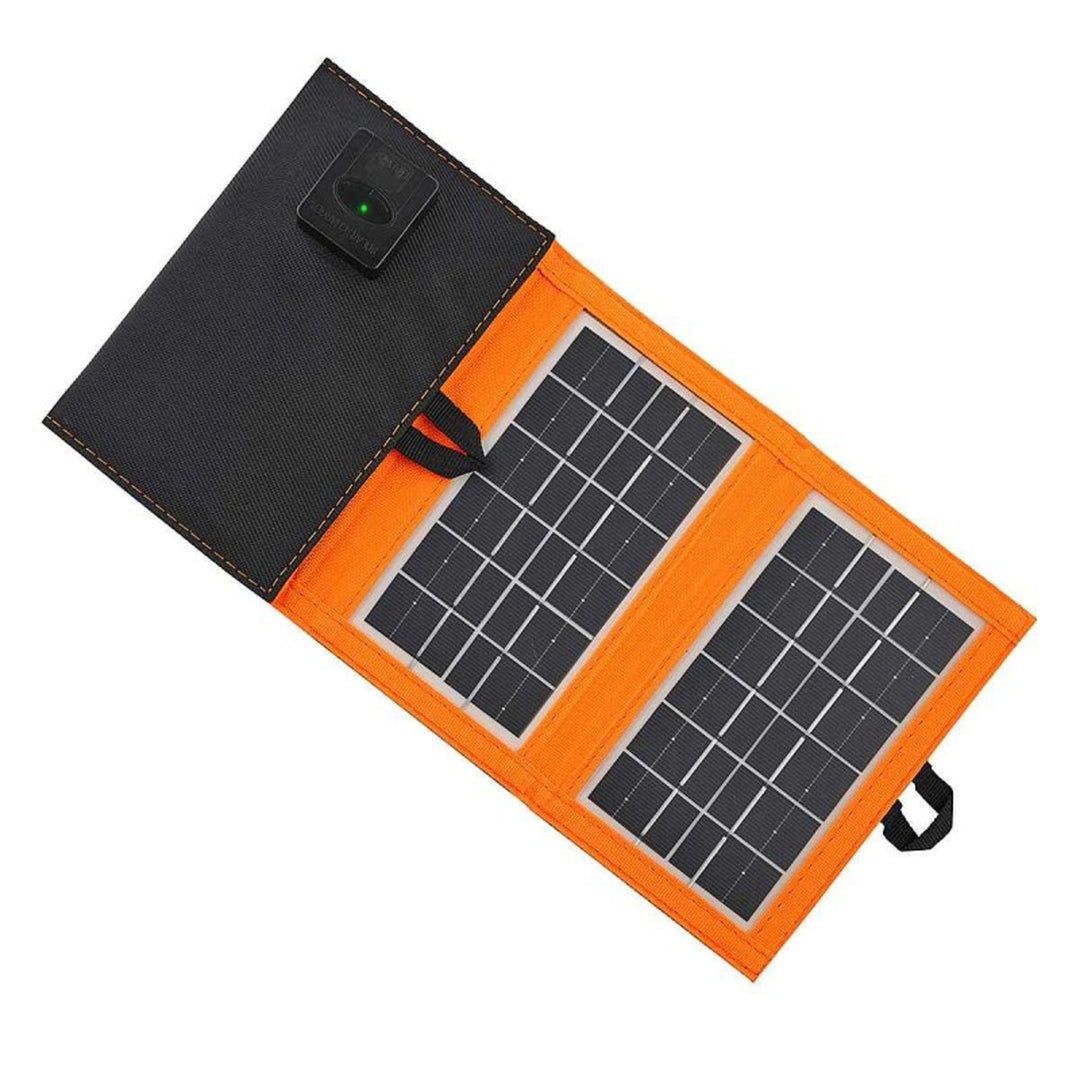 Solárny panel, nabíjačka, 6 W, 1 port USB, čierno-oranžový, A01