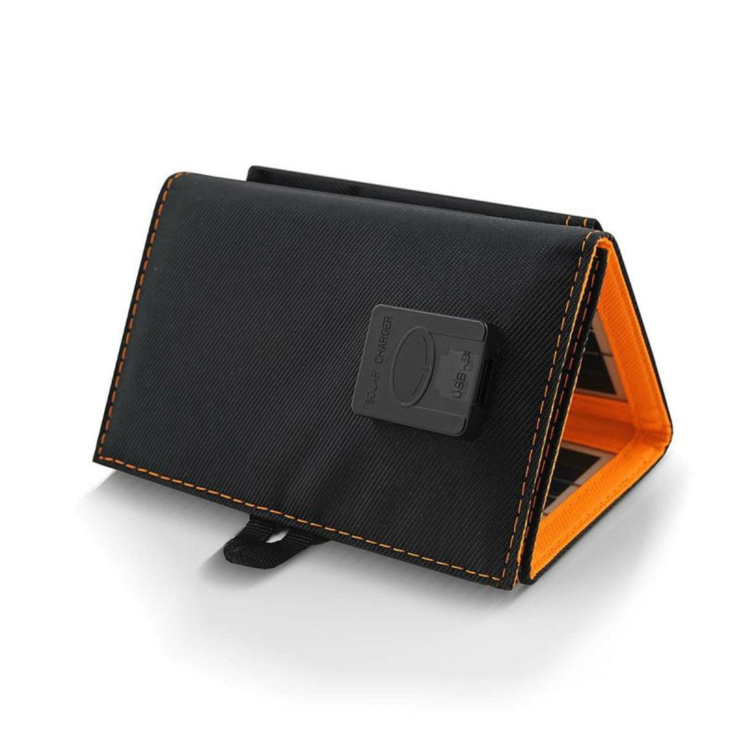 Solárny panel, nabíjačka, 6 W, 1 port USB, čierno-oranžový, A01