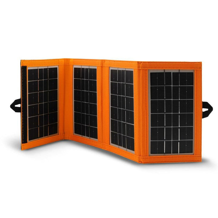 Solárny panel, nabíjačka, 6 W, 1 port USB, čierno-oranžový, A01