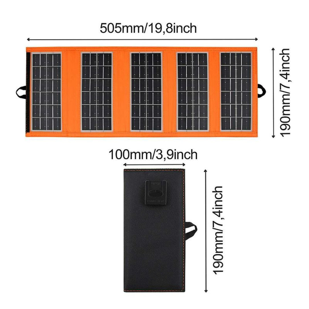 Solárny panel, nabíjačka, 10 W, 1 port USB, čierno-oranžový, A02