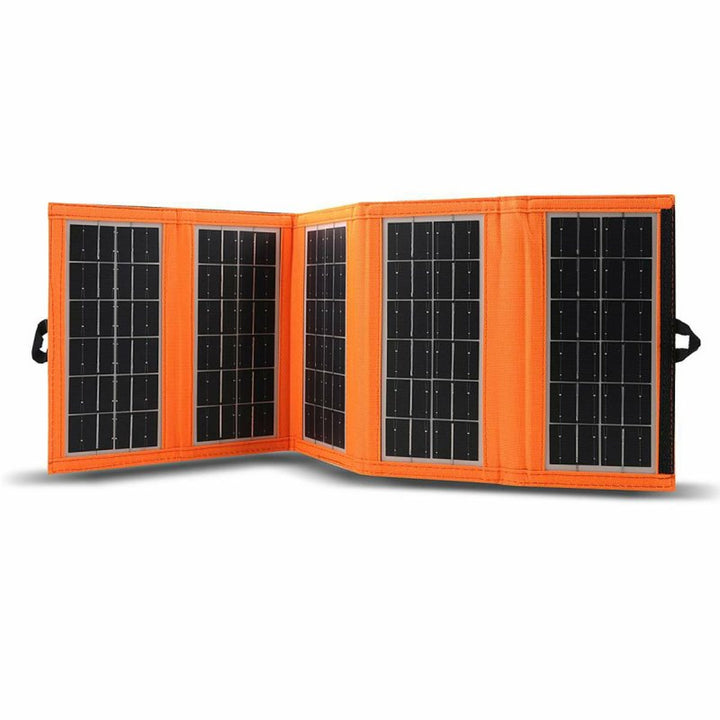 Solárny panel, nabíjačka, 10 W, 1 port USB, čierno-oranžový, A02