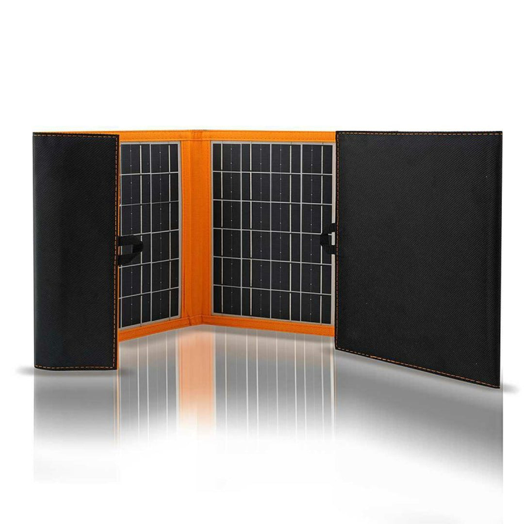Solárny panel, nabíjačka, 20 W, 2 porty USB, čierny a oranžový, A05