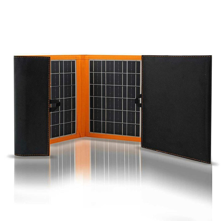 Solárny panel, nabíjačka, 20 W, 2 porty USB, čierny a oranžový, A05