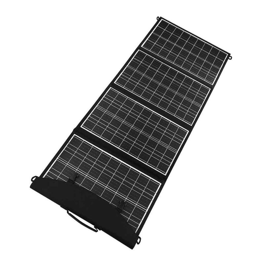 Solárny panel, nabíjačka, 60 W, 2 porty USB, čierna a oranžová, A06