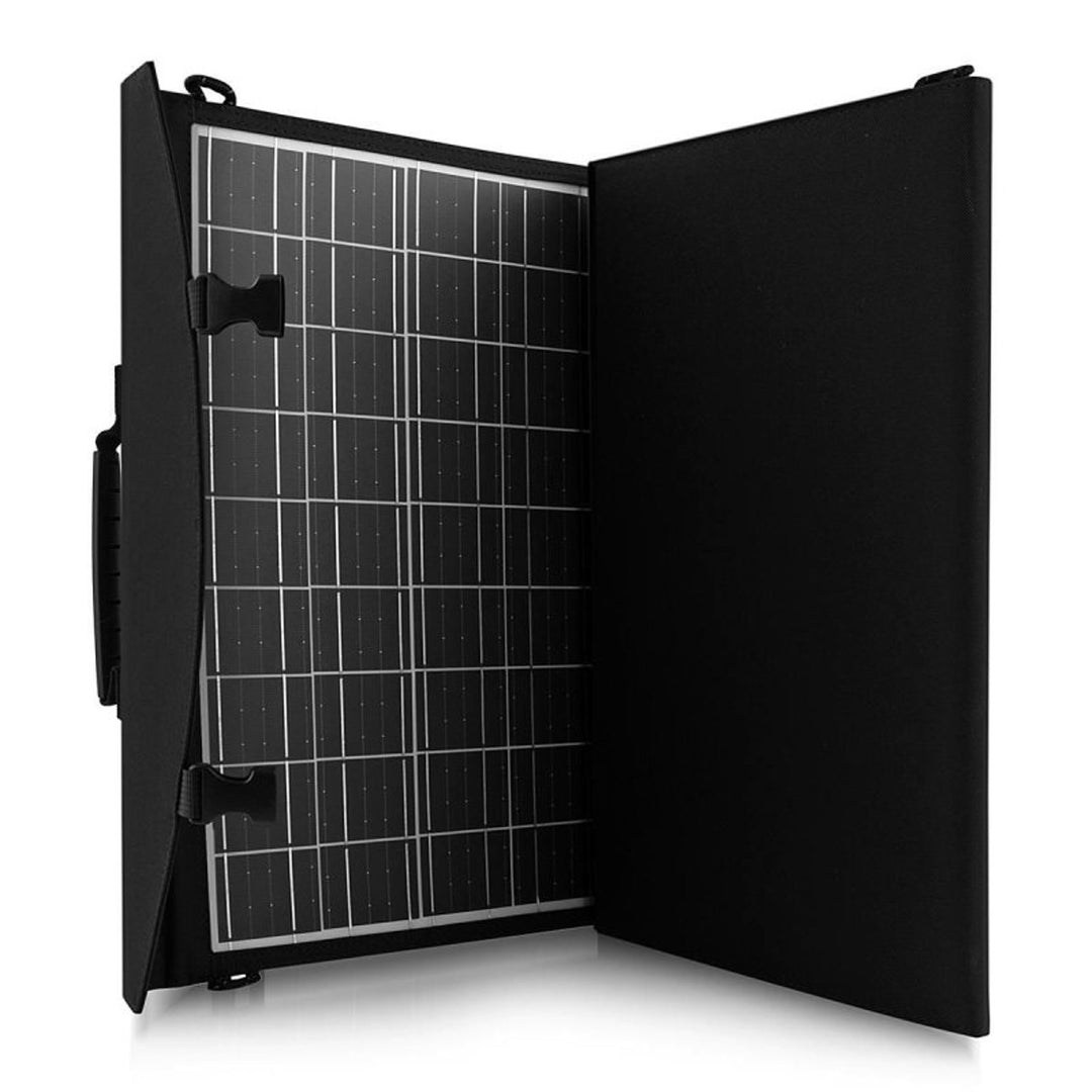Solárny panel, nabíjačka, 60 W, 2 porty USB, čierna a oranžová, A06