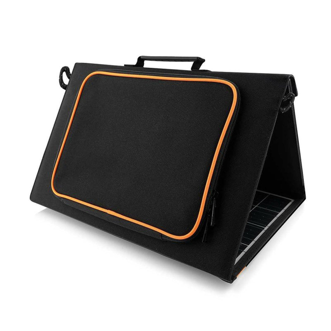 Solárny panel, nabíjačka, 60 W, 2 porty USB, čierna a oranžová, A06