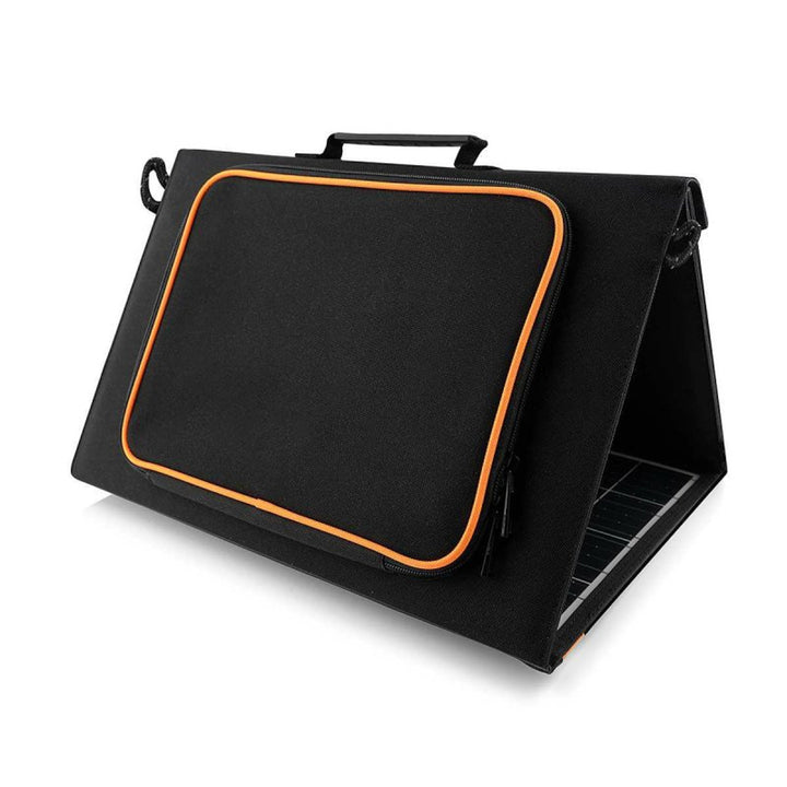 Solárny panel, nabíjačka, 60 W, 2 porty USB, čierna a oranžová, A06