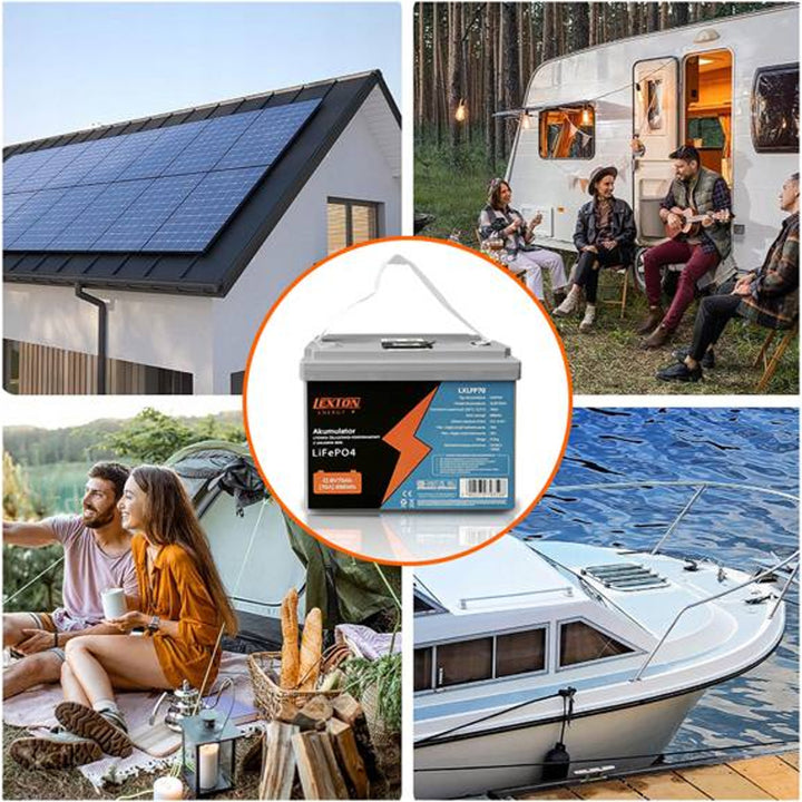Batéria Lexton LiFePo4, lítium-železitý fosfát, s BMS, 12,8 V, 70 Ah, LXLFP70