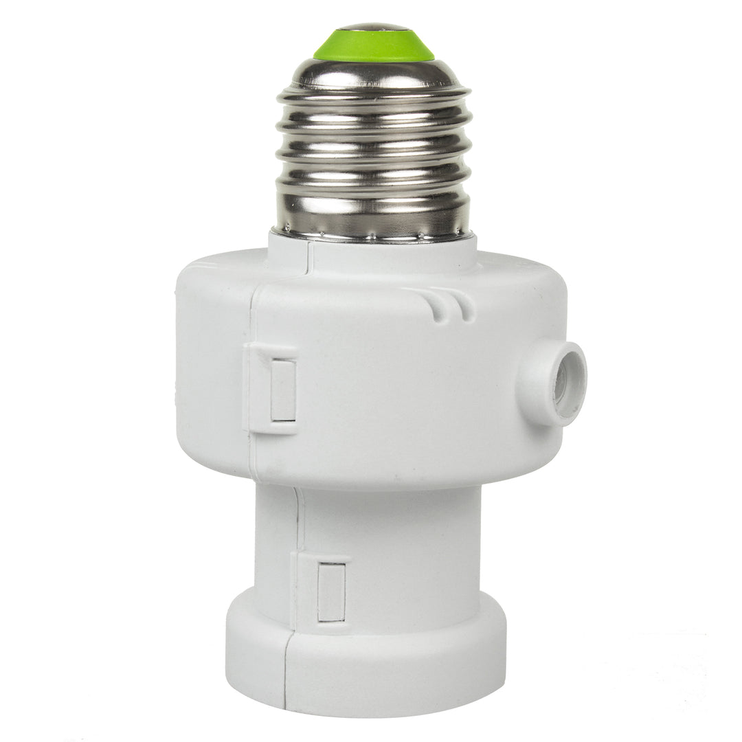 Objímka Maclean, E27, max. 100 W, so súmrakovým senzorom, časovač, biela, MCE21W, 4 kusy