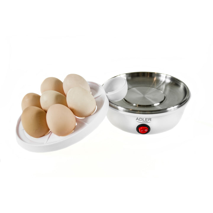 Automatický varič vajec Adler, na 7 vajec, výkon 450 W, biely, AD 4459