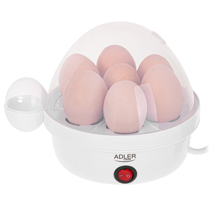 Automatický varič vajec Adler, na 7 vajec, výkon 450 W, biely, AD 4459
