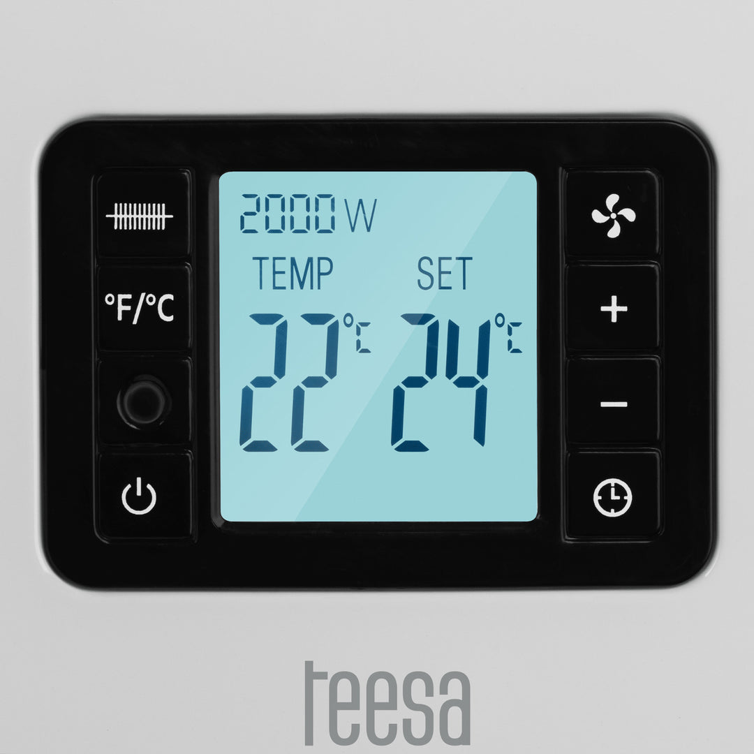 Konvektor Teesa, funkcia časovača, regulácia teploty, režim Anti-frost, diaľkové ovládanie, TSA8054