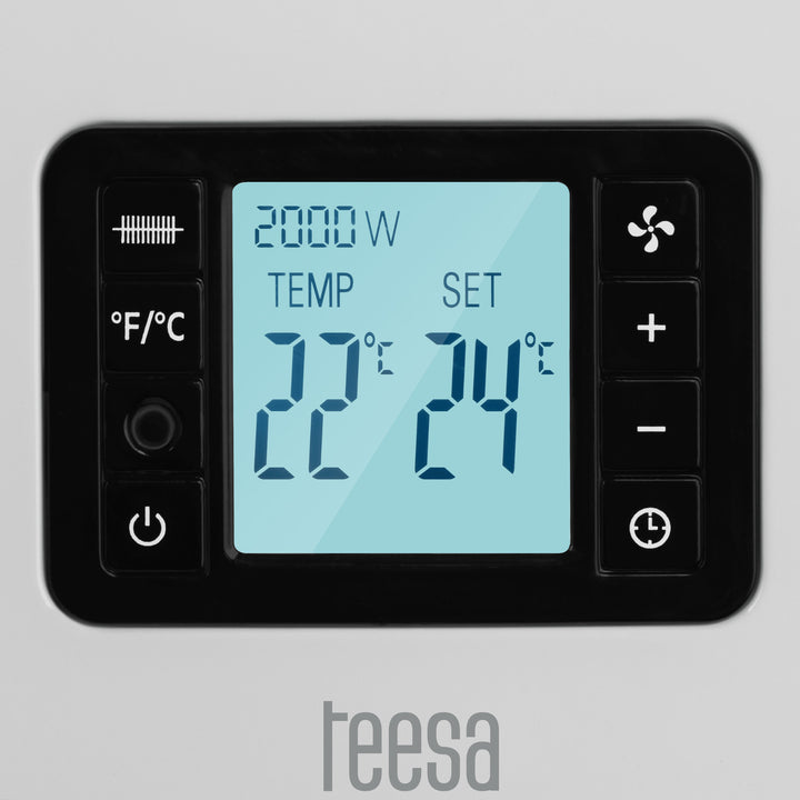 Konvektor Teesa, funkcia časovača, regulácia teploty, režim Anti-frost, diaľkové ovládanie, TSA8054