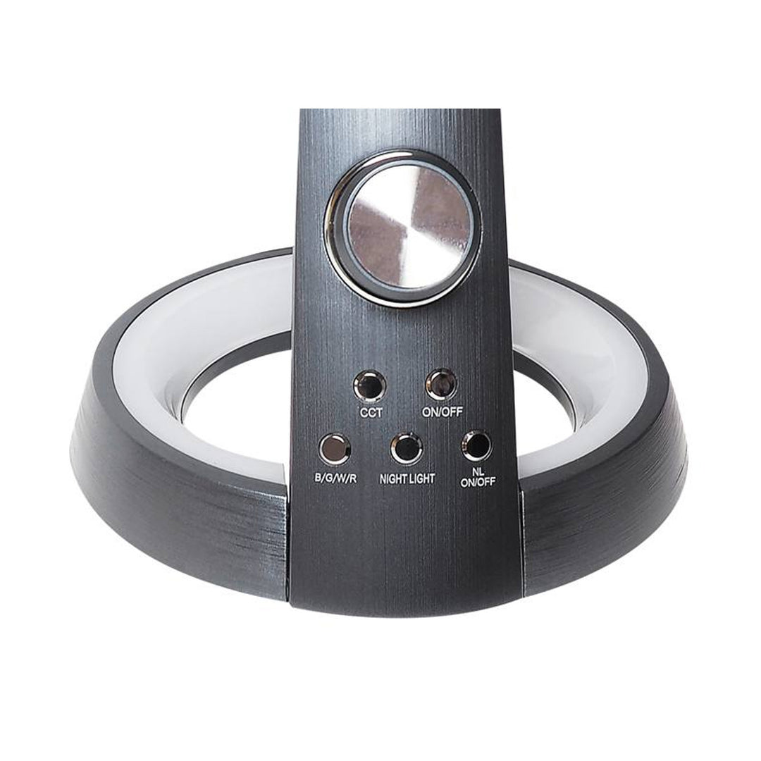 Kancelárska lampa Svensson, 450 lumenov, výkon 8 W, tri teploty svetla, funkcia nabíjania mobilných zariadení, RGB základňa, LXBL1063