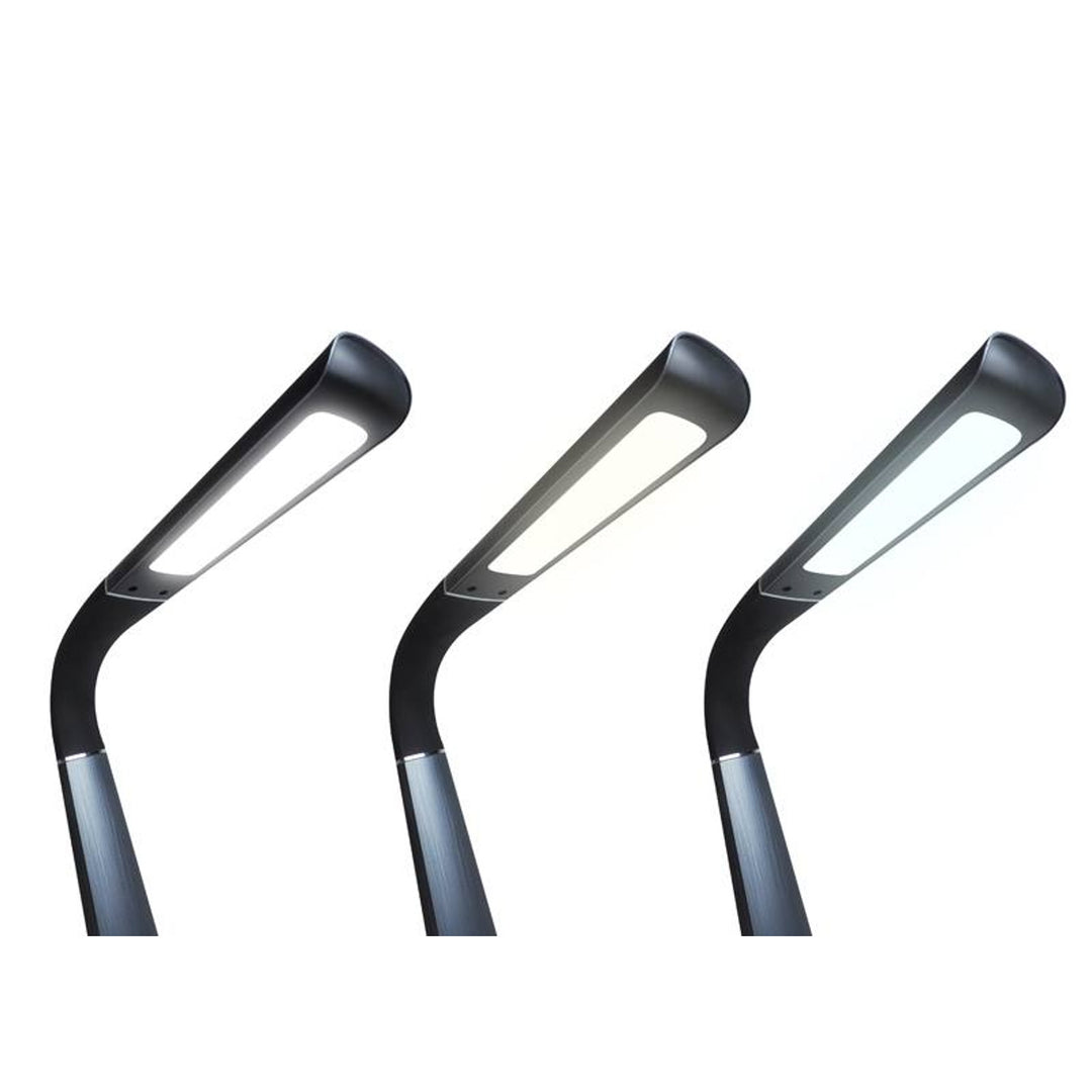 Kancelárska lampa Svensson, 450 lumenov, výkon 8 W, tri teploty svetla, funkcia nabíjania mobilných zariadení, RGB základňa, LXBL1063