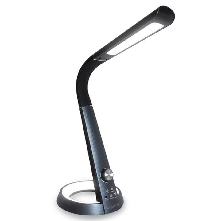 Kancelárska lampa Svensson, 450 lumenov, výkon 8 W, tri teploty svetla, funkcia nabíjania mobilných zariadení, RGB základňa, LXBL1063