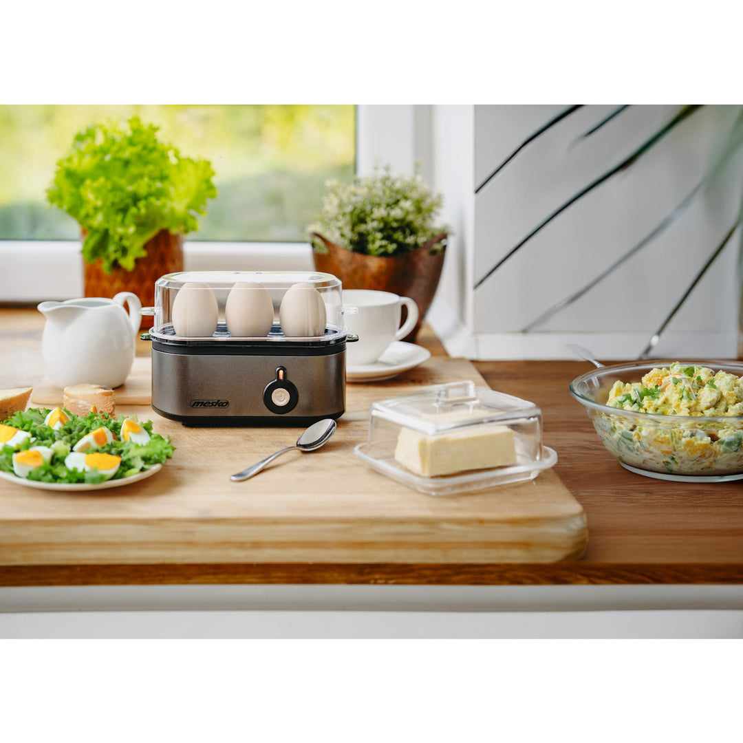 Mesko varič na 3 vajcia, výkon 210 W, voliteľný stupeň varenia, svetelný indikátor, MS 4485