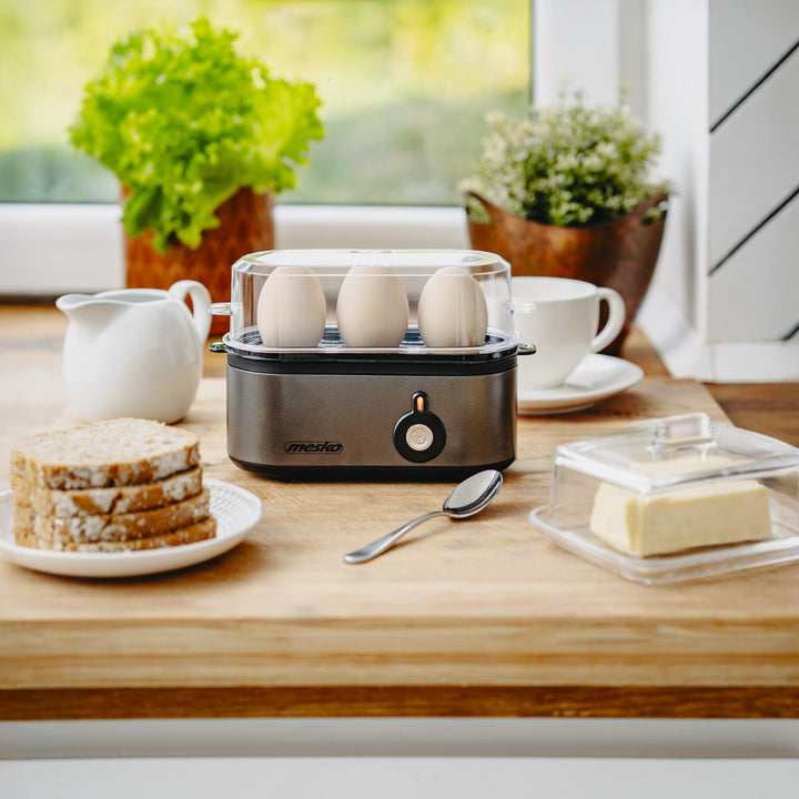 Mesko varič na 3 vajcia, výkon 210 W, voliteľný stupeň varenia, svetelný indikátor, MS 4485