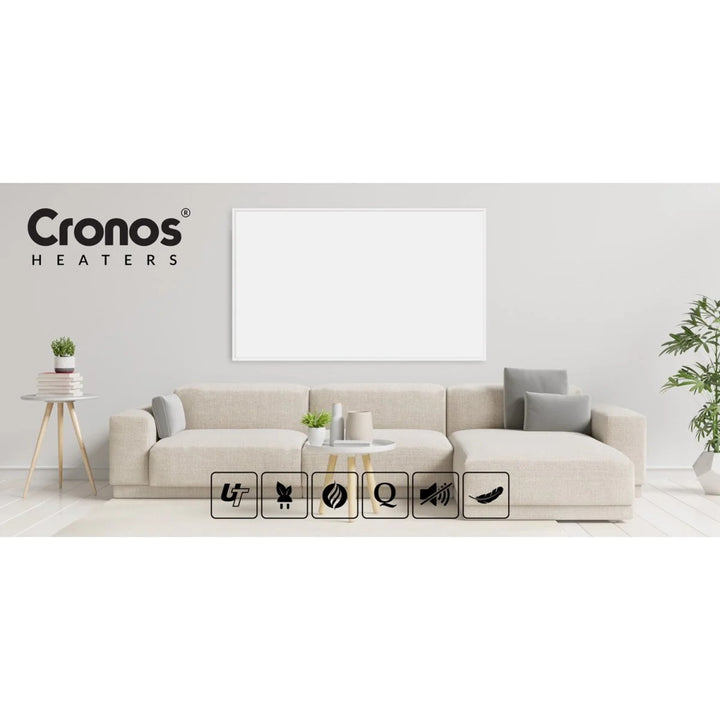 Infračervený ohrievač Cronos, 1000 W, matný povrch, ultratenký, Carbon P1000