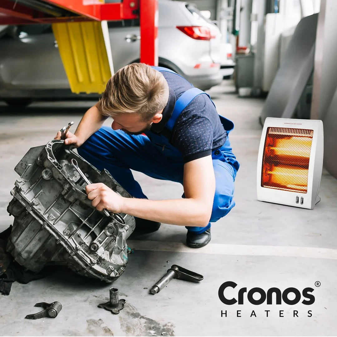 Kremenný ohrievač Cronos, výkon 400/800 W, 2 kremenné trubice, biely, NSB-80