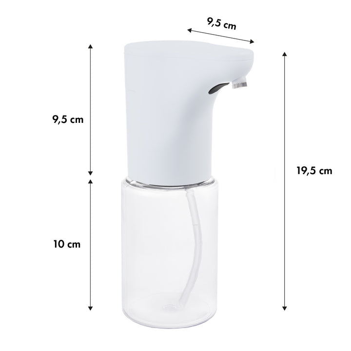 Promedix automatický dávkovač, dávkovacia nádoba na tekuté mydlá, dezinfekčné kvapaliny, 300 ml, biely, PR-540 W + 4 batérie Varta Industrial AA