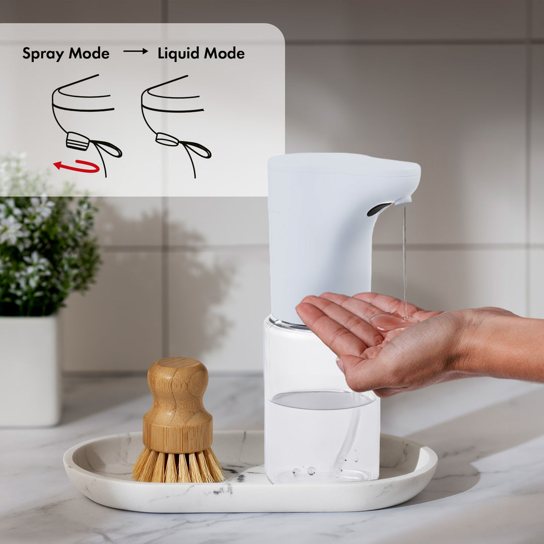 Promedix automatický dávkovač, dávkovacia nádoba na tekuté mydlá, dezinfekčné kvapaliny, 300 ml, biely, PR-540 W + 4 batérie Varta Industrial AA