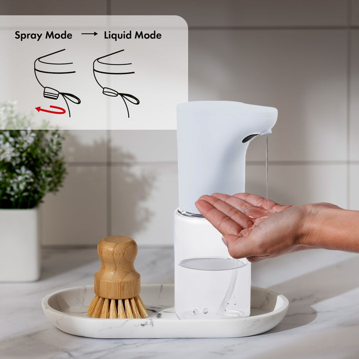 Promedix automatický dávkovač, dávkovacia nádoba na tekuté mydlá, dezinfekčné kvapaliny, 300 ml, biely, PR-540 W + 4 batérie Varta Industrial AA