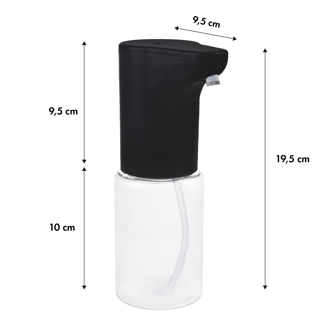 Promedix automatický dávkovač, dávkovacia nádoba na tekuté mydlá, dezinfekčné kvapaliny, 300 ml, čierna, PR-540 B + 4 batérie AA Varta Industrial