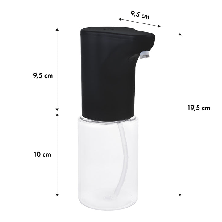 Promedix automatický dávkovač, dávkovacia nádoba na tekuté mydlá, dezinfekčné kvapaliny, 300 ml, čierna, PR-540 B + 4 batérie AA Varta Industrial
