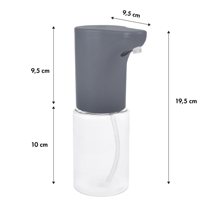 Promedix automatický dávkovač, dávkovacia nádoba na tekuté mydlá, dezinfekčné kvapaliny, 300 ml, sivá, PR-540 GR + 4 batérie Varta Industrial AA