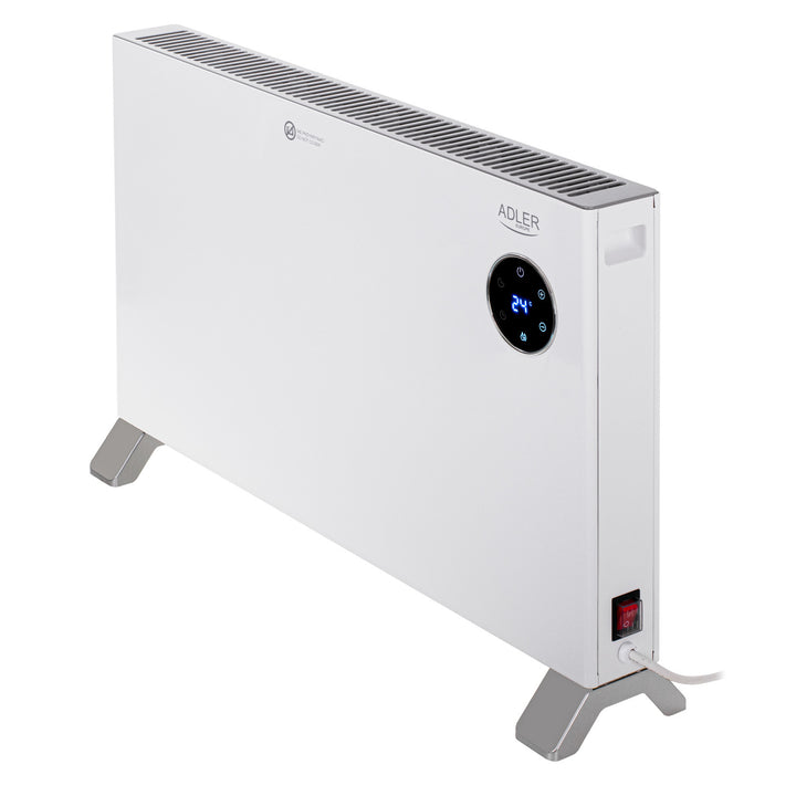 Konvektorový ohrievač Adler, LED displej, diaľkové ovládanie, 3 stupne ohrevu, termostat, max. 2000 W, AD 7752