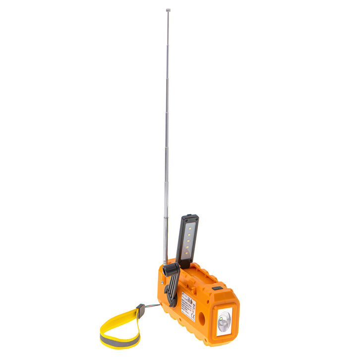 Solárne rádio Adler, dobíjateľná batéria 1200 mAh, baterka, ručná kľuka, AD 1197