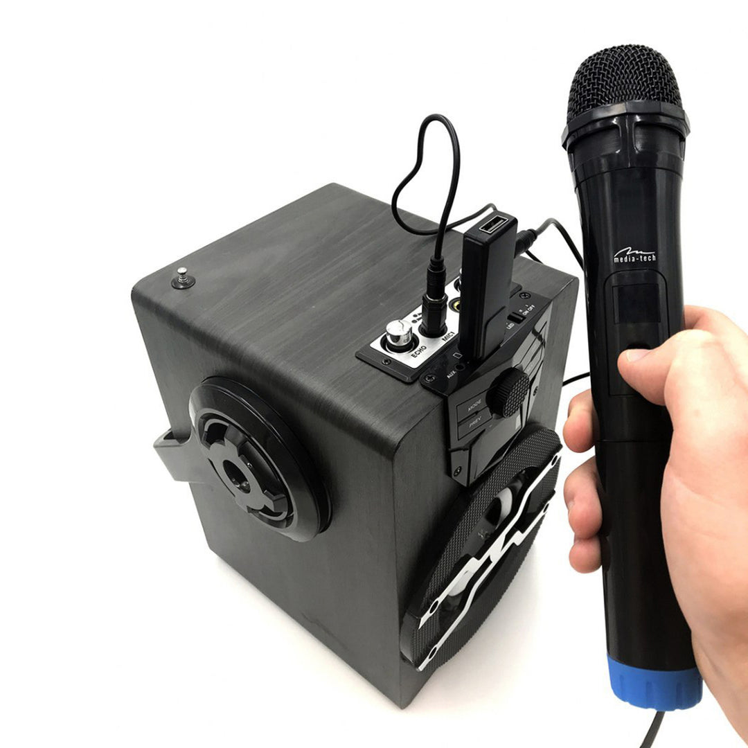 Dva bezdrôtové mikrofóny s prijímačom USB pre reproduktor s funkciou karaoke, Mediatech MT395
